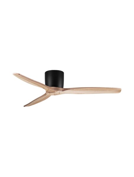 Deckenventilator Schwarz Natur Ø 132 cm Holz Fernbedienung