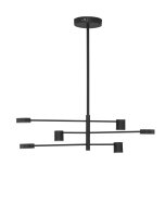LED Deckenlampe 100 cm breit Schwarz dimmbar schwenkbar