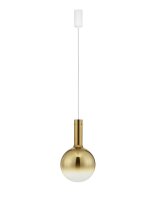 LED H&auml;ngeleuchte in Wei&szlig; Gold &Oslash; 25 cm...