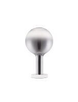 LED Tischlampe 36 cm dimmbar Wei&szlig; Grau Rauchglas...