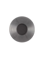 LED Wandlampe rund 30 cm breit in Nickel Grau Rauchglas