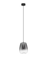 LED H&auml;ngelampe Schwarz &Oslash; 16 cm Rauchglas rund...