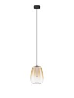 LED H&auml;ngeleuchte Schwarz Amber &Oslash; 16 cm...