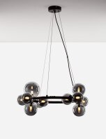 Hängelampe Ø 65 cm G9 Schwarz Grau...