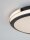 LED Deckenleuchte Schwarz Ø 40 cm flach warmweiß MURIEL