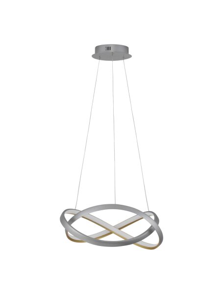 LED Hängeleuchte in Silber Gold Ø 50 cm dimmbar Design rund