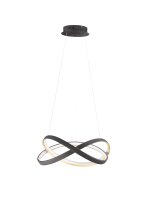 LED Pendelleuchte in Schwarz Gold &Oslash; 50 cm dimmbar...