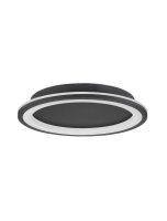 LED Deckenlampe flach Ø 37 cm Schwarz...