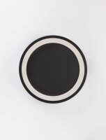 LED Deckenlampe flach Ø 37 cm Schwarz...