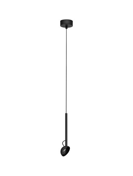 Schmale LED Pendelleuchte Ø 8 cm Schwarz höhenverstellbar