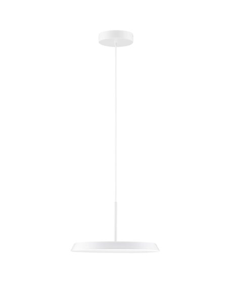 LED Hängeleuchte Weiß Ø 40 cm rund warmweiß NEOMA Aluminium