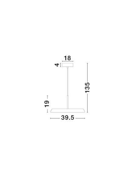 LED Hängeleuchte Weiß Ø 40 cm rund warmweiß NEOMA Aluminium