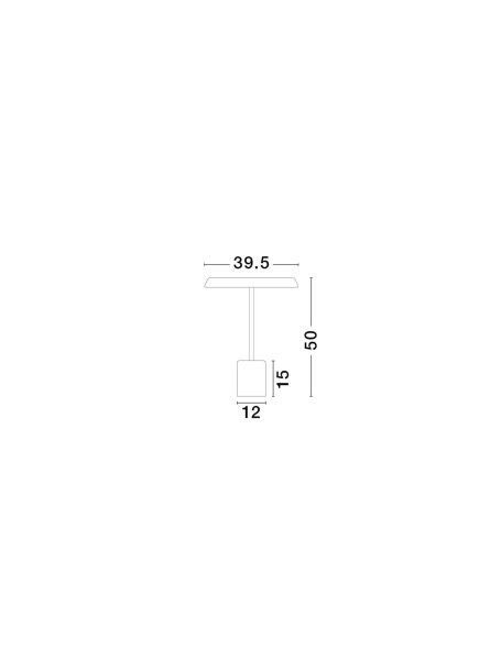 LED Tischlampe 50 cm Weiß warmweiß NEOMA Aluminium Modern