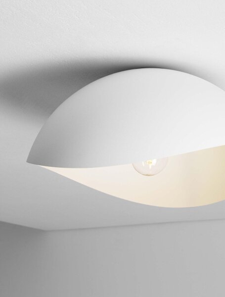 Deckenlampe rund E27 Ø 40 cm Weiß NEVADA Aluminium Modern