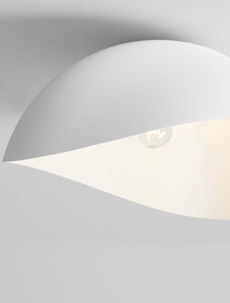 Deckenlampe Weiß Ø 50 cm E27 rund NEVADA Aluminium Modern