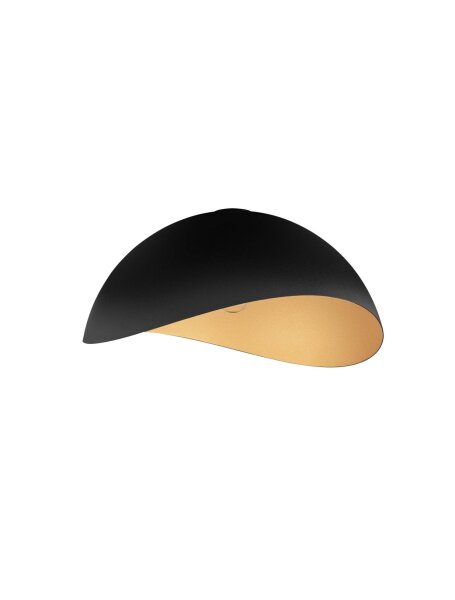 Deckenleuchte E27 in Schwarz Gold Ø 50 cm rund NEVADA Modern