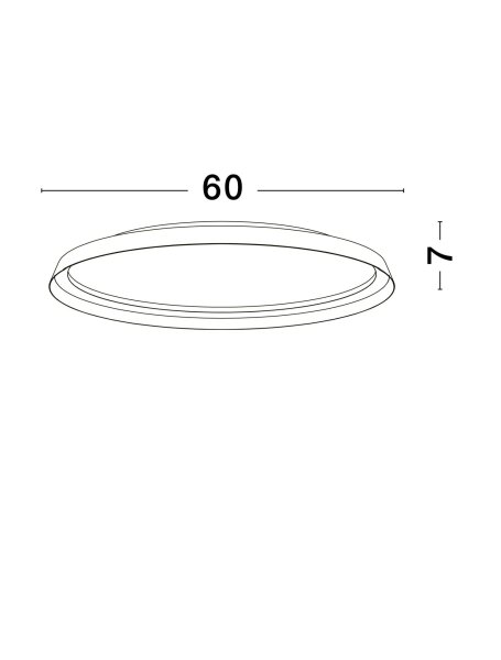 LED Deckenleuchte Schwarz Ø 60 cm dimmbar flach CCT NEWTON