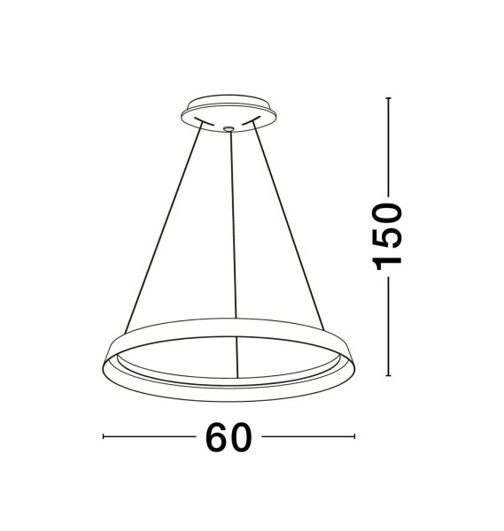 LED Hängeleuchte Braun Ø 60 cm dimmbar Ring Farbwechsel