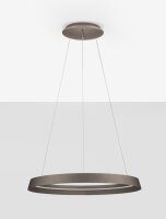 LED Hängeleuchte Braun Ø 60 cm dimmbar Ring...