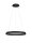 LED Hängelampe Ø 60 cm Schwarz dimmbar höhenverstellbar Ring