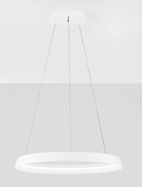 LED Pendelleuchte dimmbar Weiß Ø 60 cm Ring Farbwechsel
