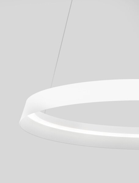 LED Pendelleuchte dimmbar Weiß Ø 60 cm Ring Farbwechsel