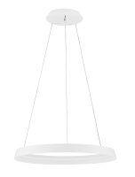 LED Pendelleuchte dimmbar Wei&szlig; &Oslash; 60 cm Ring...