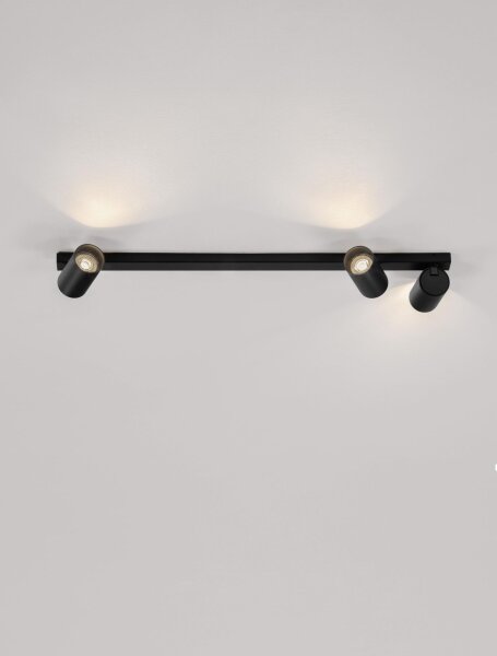 Spotleuchte Schwarz 70 cm lang GU10 3 flammig NOLAN