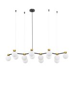 H&auml;ngelampe in Schwarz Wei&szlig; Gold 107 cm lang G9...