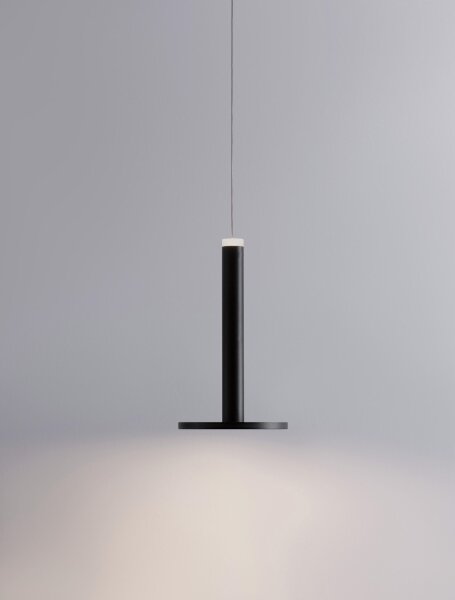 LED Pendelleuchte rund Ø 15 cm Schwarz höhenverstellbar