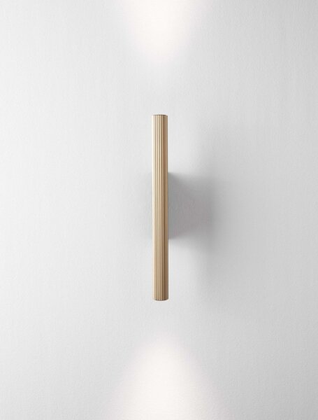 LED Wandlampe Up Down 30 cm hoch in Schwarz Gold warmweiß