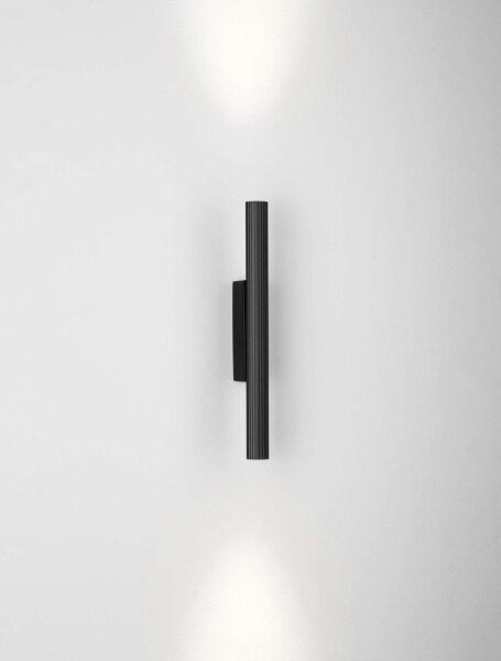LED Wandlampe Schwarz 30 cm hoch Up Down warmweiß OLIVE