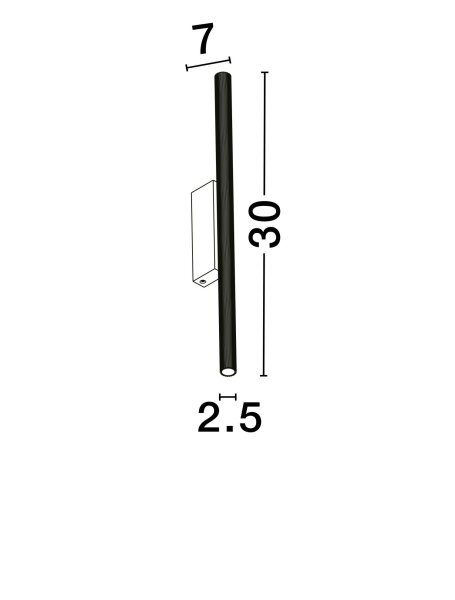 LED Wandlampe Schwarz 30 cm hoch Up Down warmweiß OLIVE