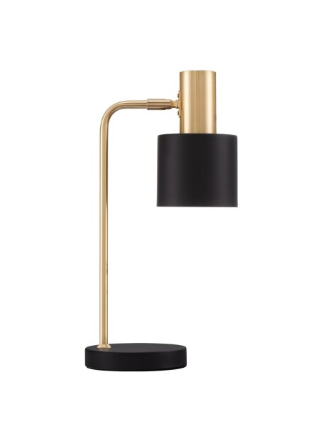 Tischlampe Retro in Gold Schwarz 44 cm E14 Metall OLLIE