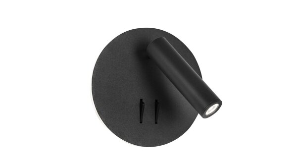 LED Wandspot Schwarz Metall schwenkbar 14 cm warmweiß 780 lm