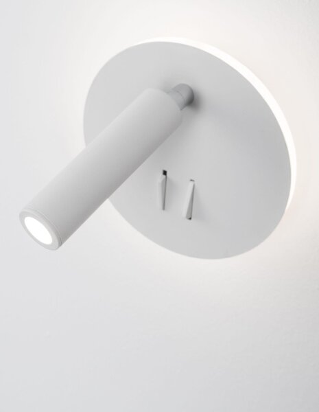 LED Wandleuchte schwenkbar Weiß Metall 14 cm breit Flur