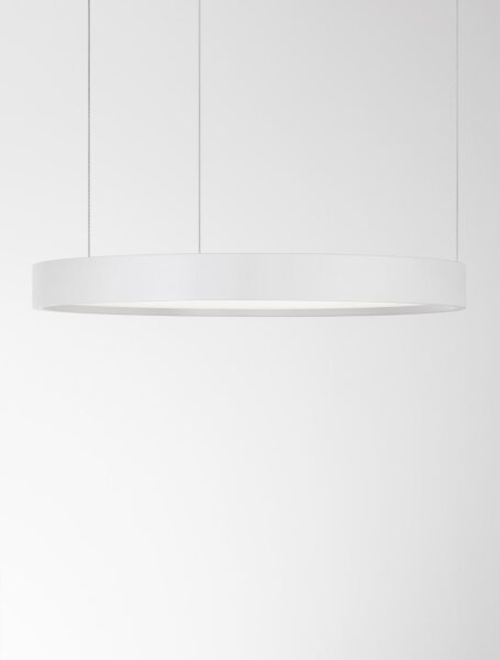 LED Hängeleuchte Weiß Ø 40 cm dimmbar höhenverstellbar Ring