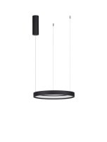 LED H&auml;ngeleuchte Schwarz &Oslash; 40 cm dimmbar Ring...