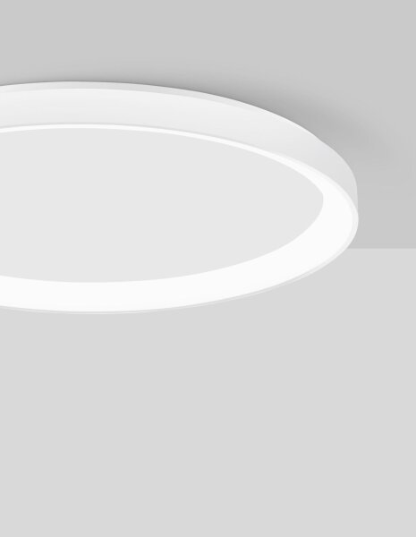 Runde LED Deckenleuchte Weiß Ø 48 cm dimmbar flach warmweiß
