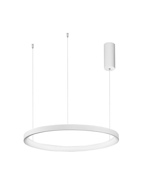 LED Hängeleuchte Weiß Ø 58 cm dimmbar Ring warmweiß Modern