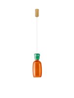 LED Hängelampe Ø 15 cm in Gold Orange...