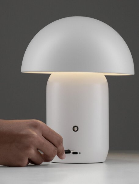 LED Tischlampe Weiß 26 cm Touch Dimmer warmweiß PARKER