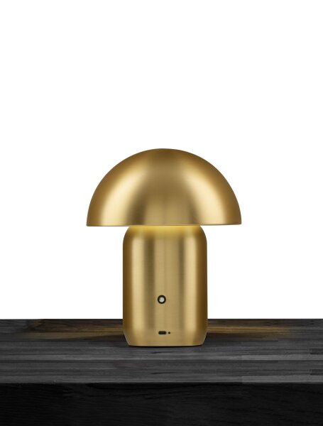 LED Tischleuchte in Gold 26 cm Touch Dimmer warmweiß Modern