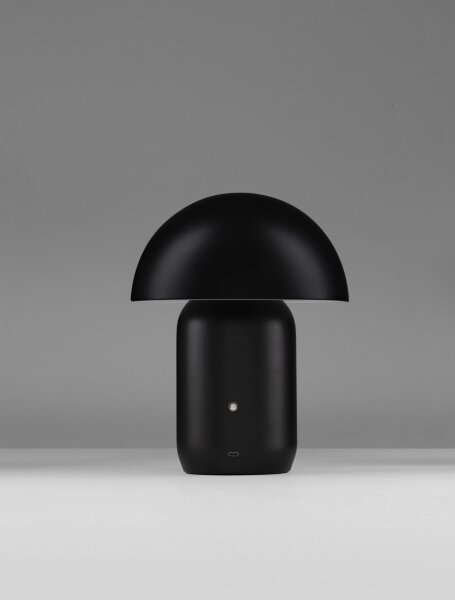 LED Nachttischlampe Schwarz 26 cm Touch Dimmer warmweiß