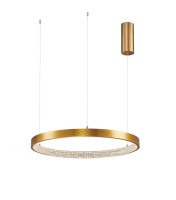 LED Kronleuchter Ring &Oslash; 60 cm in Antik Gold...