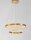 LED Kronleuchter in Antik Gold Ø 60 cm dimmbar Ring warmweiß