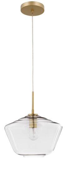 Pendelleuchte E27 Ø 30 cm in Gold höhenverstellbar Vintage