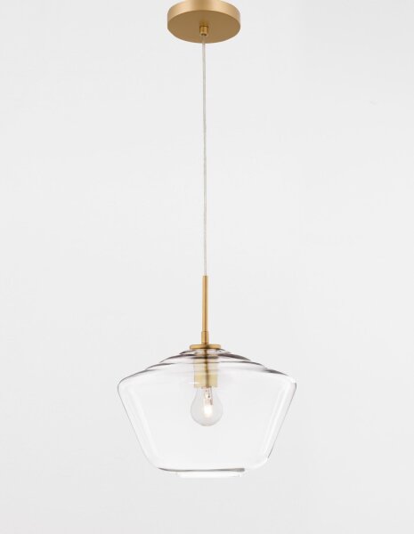 Pendelleuchte E27 Ø 30 cm in Gold höhenverstellbar Vintage