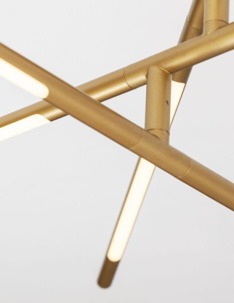 LED Deckenlampe in Gold 84 x 77 cm dimmbar schwenkbar Design
