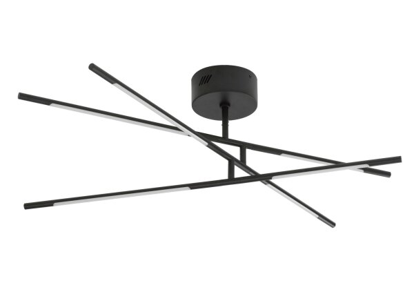 LED Deckenleuchte Schwarz 84 x 77 cm dimmbar schwenkbar